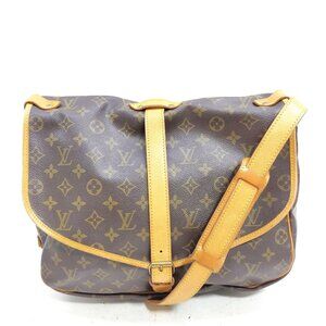 Authentic Louis Vuitton Saumur 35 Brown Monogram Crossbody mn529-021826